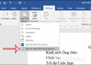 Cách sử dụng mail merge trong Word để trộn văn bản