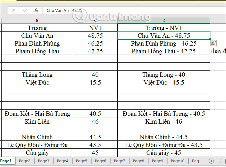 Dùng Flash Fill trong Excel