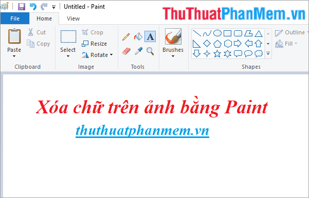 Xóa chữ trên ảnh bằng Paint