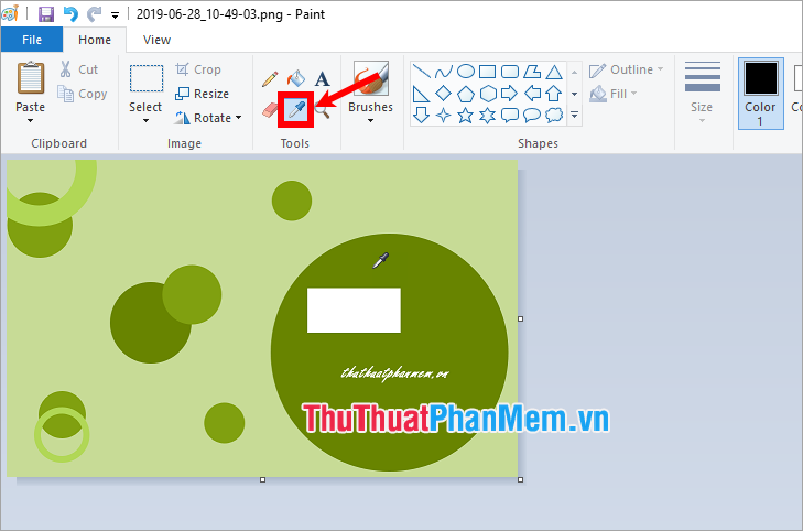 Chọn công cụ Color Picker