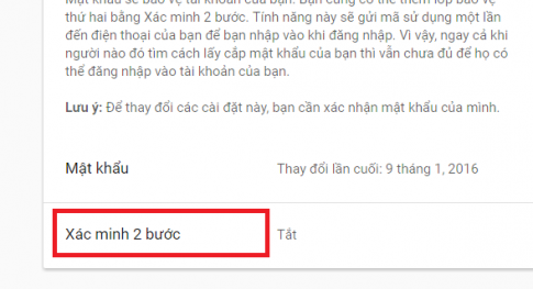 Cài đặt bảo mật tài khoản google, gmail của bạn