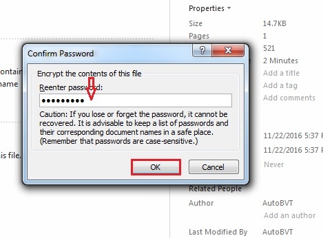 Hướng dẫn cách đặt mật khẩu cho tất cả các File văn bản trong Word