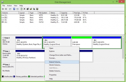 Chia gộp ổ cứng bằng Disk Management sẵn có trên Windows