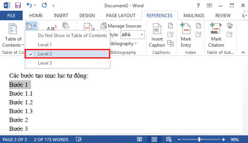 Hướng dẫn tạo mục lục tự động trong Microsoft Word